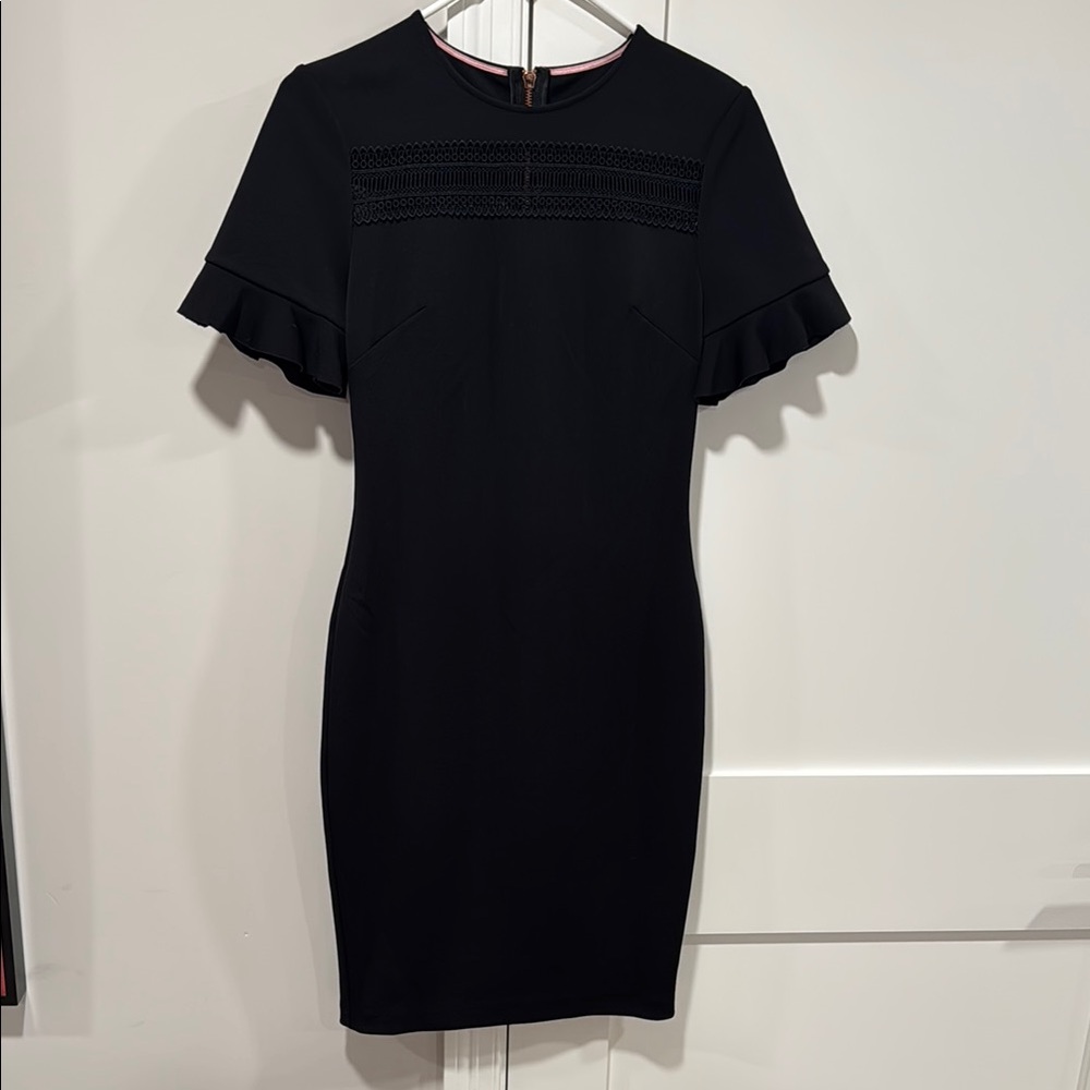 Black Cocktail Dress, Ted Baker, short sleeve